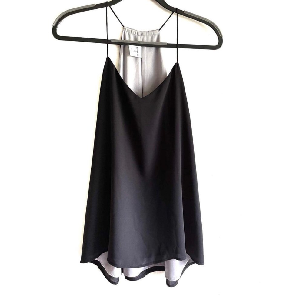 Express Black Spaghetti Strap Flowy Blouse, Size M